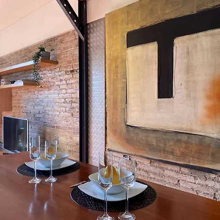 Luminous Designer Loft Style Eixample Views By Myrentalhost Lägenhet *