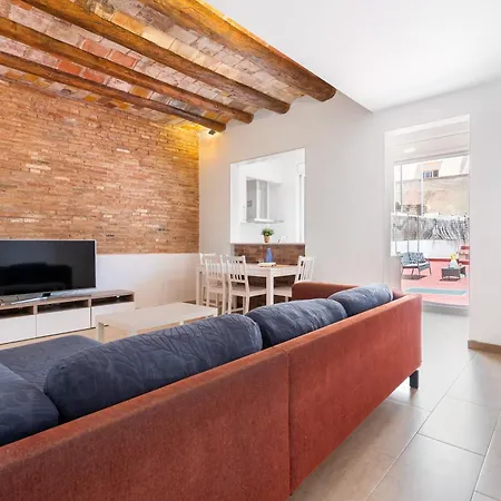 公寓 Grcia Charm Sunlit Terrace, Ac & Exposed Brick *