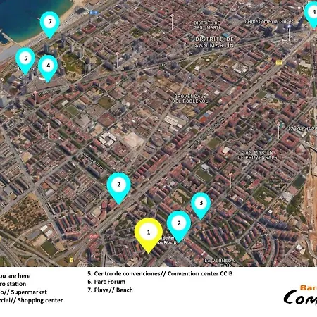 Nice Flat Near The Beach And Parc Del Forum Barcelone