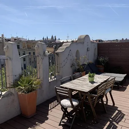 公寓 Montjuic Castle Penthouse