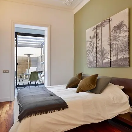 Classy 3Bd - 2Bth With Private Patio In Eixample Lägenhet